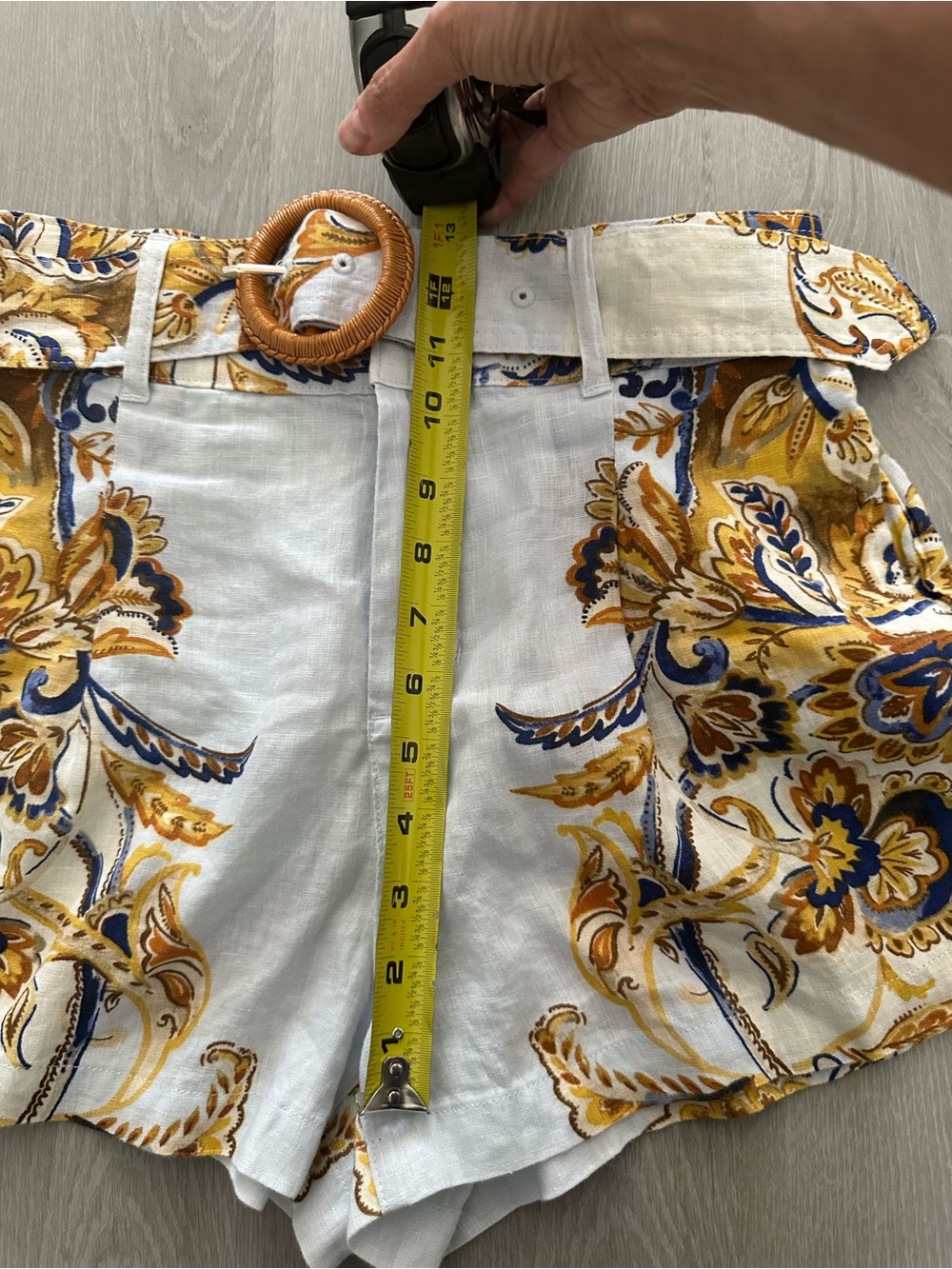 SOLD 💖NWOT JOIE High Waisted Floral Linen Shorts w/ Matching Belt - Picture 8 of 9